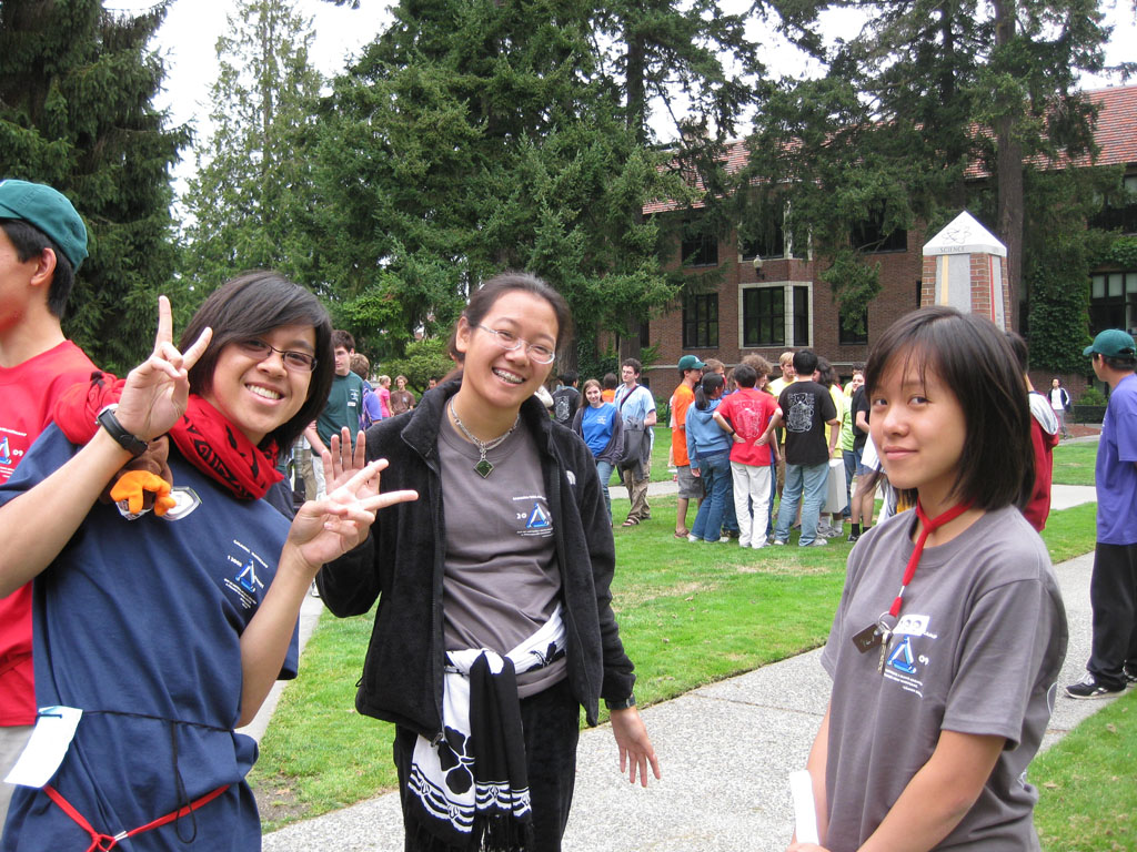 Photo of Saturday afternoon math relays on the quad