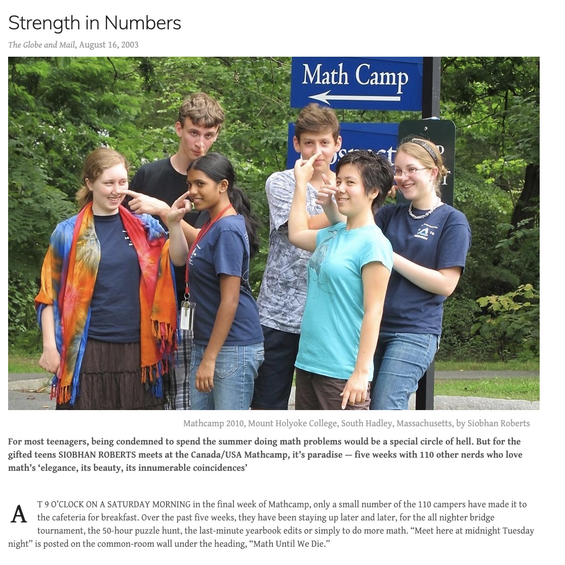 image of 2003 Strength in Numbers article