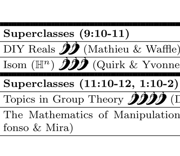 An image of the grid displaying 2011 Classes