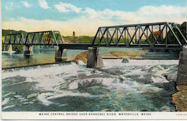 Maine Central Bridge over Kennebec River, Waterville, Maine