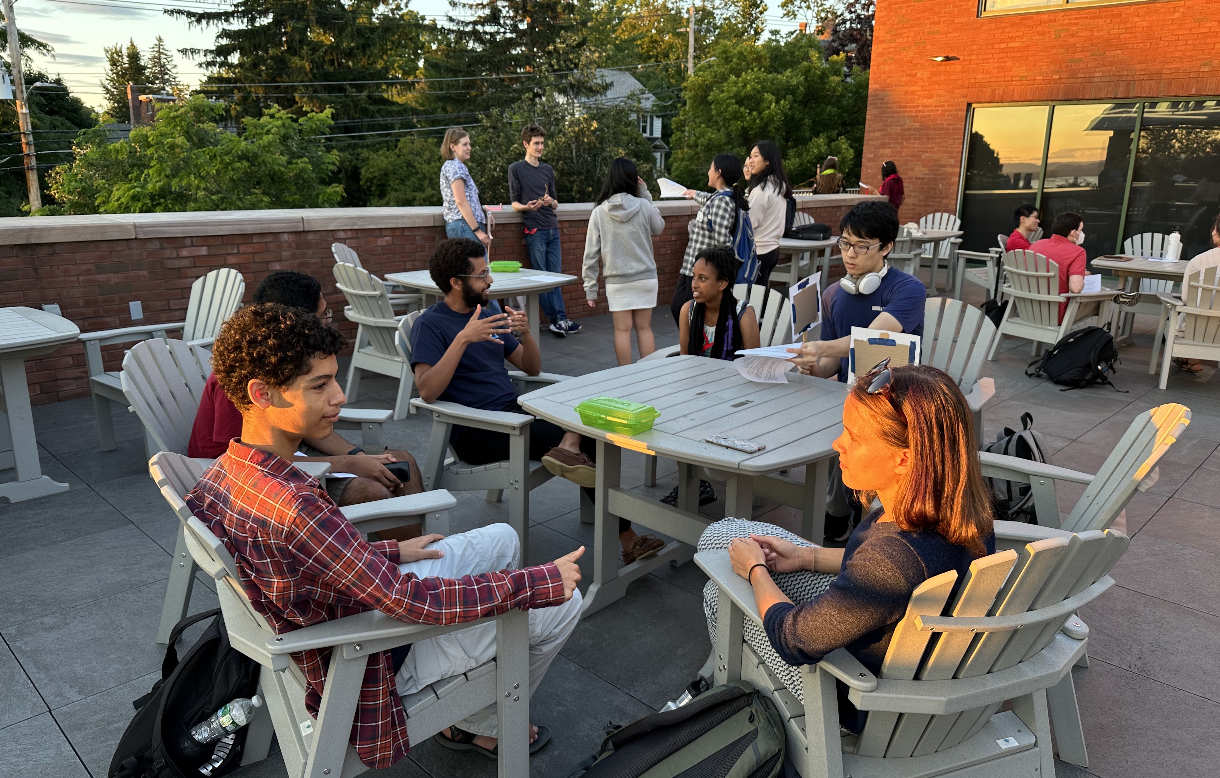 Photo of students and staff at the Future of You discussion